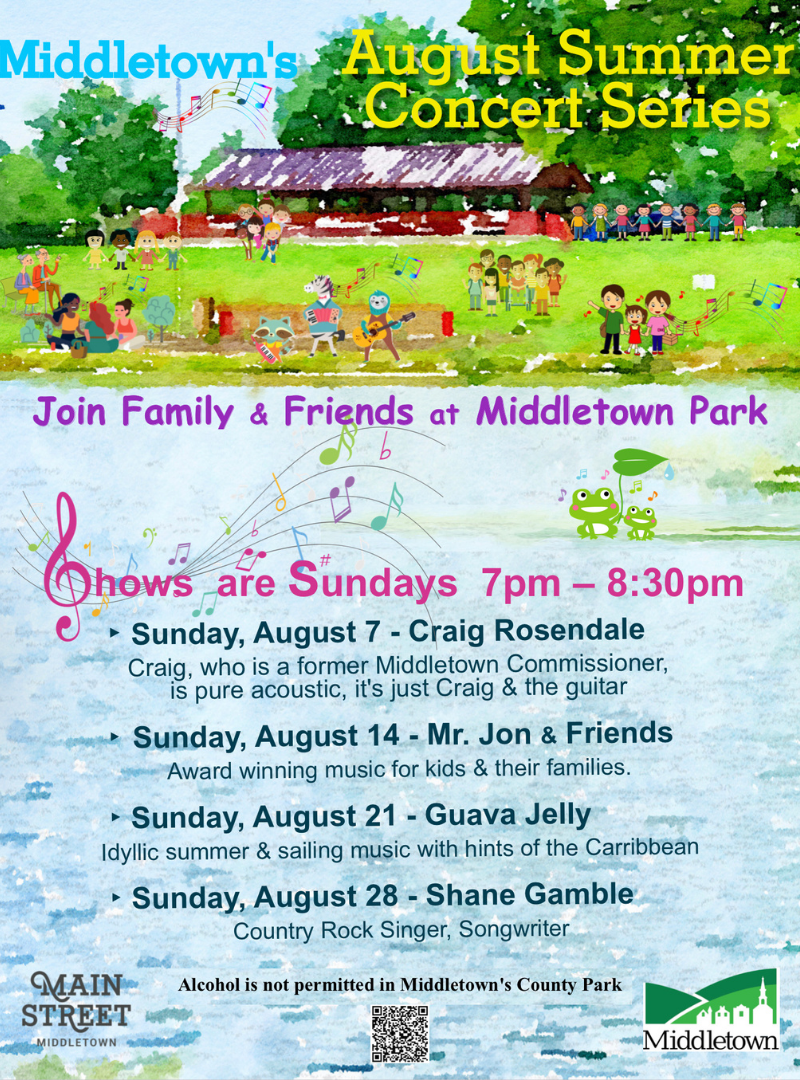 Middletown Summer Concert Series Schedule