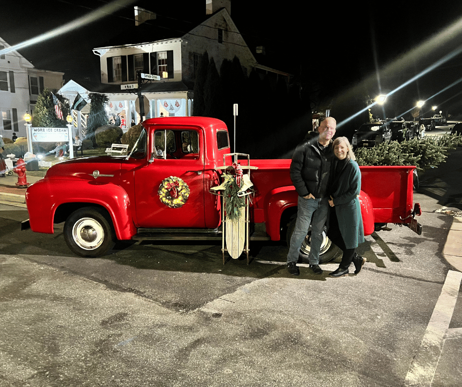 Antique Firetruck at Christmas in the Valley