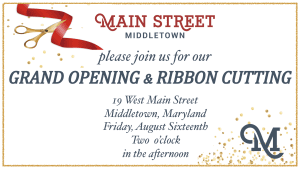 Main Street Middletown Ribbon cutting invitation